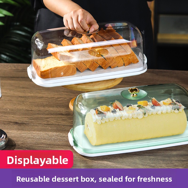 Kitchen Gadgets Organizer - 再利用可能なケーキロールトーストパン保存包装箱鮮度保持容器ブロックパッキングキッチン調理器具