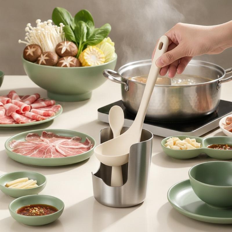 2-in-1ステンレス製スプーン置き兼鍋蓋スタンド。BPAフ - Kitchen Gadgets Organizer のレビューと価格