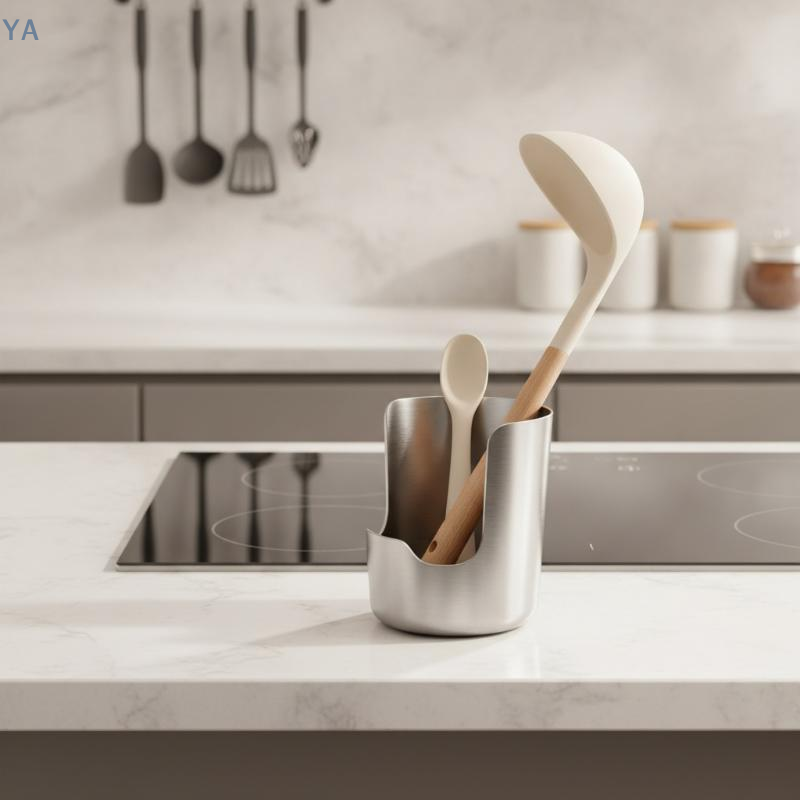 【SA】2-in-1ステンレス製キッチン用品ホルダー。耐熱性 - Kitchen Gadgets Organizer のレビューと価格