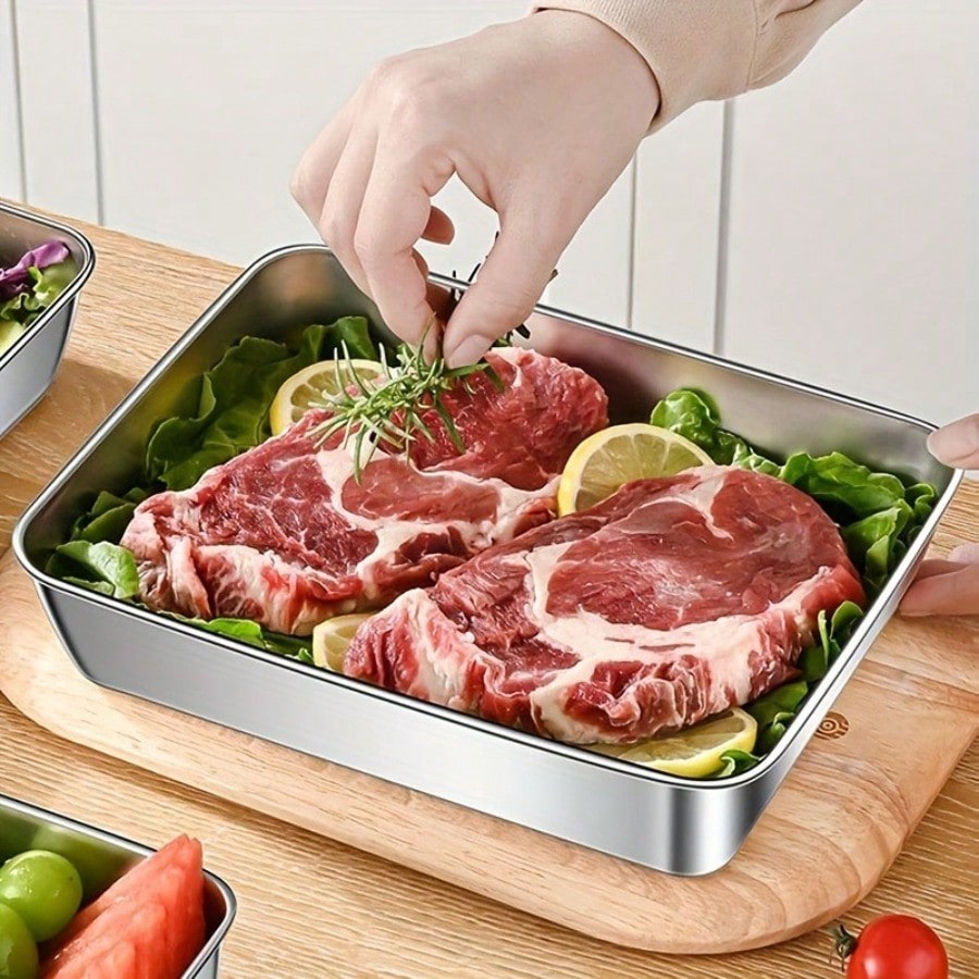 高級感のある、液漏れしにくいステンレス製食品保存容器5個セッ - Kitchen Gadgets Organizer のレビューと価格