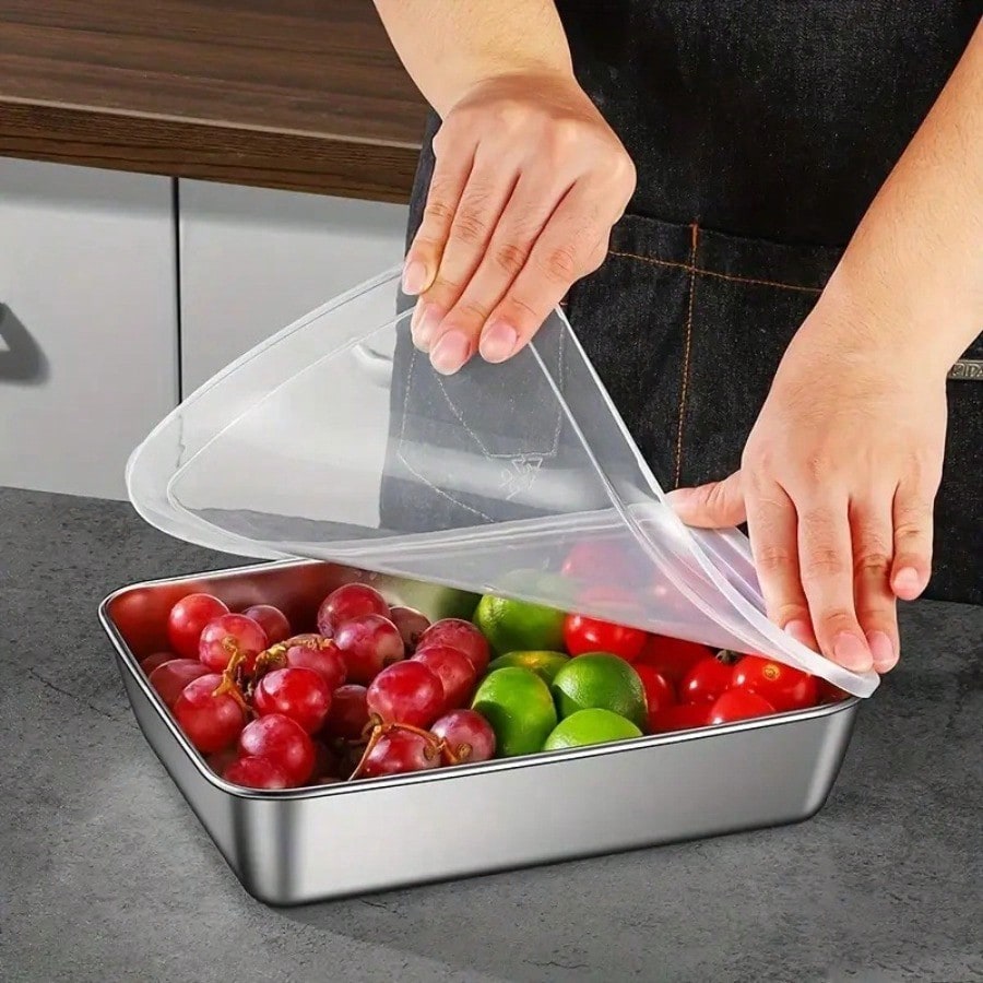 高級感のある、液漏れしにくいステンレス製食品保存容器5個セッ - Kitchen Gadgets Organizer のレビューと価格